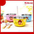 Colorful stainless steel children food storage container